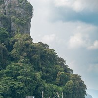 Island and Fishing Boat