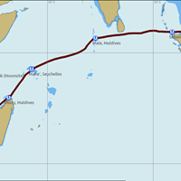 Planned route from Langkawi to South Africa