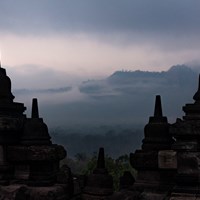 Dawn at Borodudur